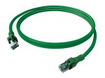 Propojovací kabel Cat.6a STP 2xRJ-45 PushPull 1m zelený