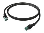 Propojovací kabel Cat.6a STP 2xRJ-45 PushPull 3m černý