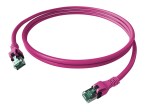 Propojovací kabel Cat.6a STP 2xRJ-45 PushPull 5m fialový