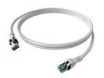 Propojovací kabel Cat.6a STP 2xRJ-45 PushPull 7,5m bílý