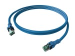 Propojovací kabel Cat.6a STP 2xRJ-45 PushPull 7,5m modrý