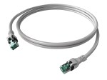 Propojovací kabel Cat.6a STP 2xRJ-45 PushPull 7,5m šedý
