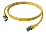 Propojovací kabel Cat.6a STP 2xRJ-45 PushPull 7,5m žlutý