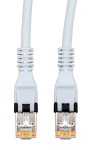 Propojovací kabel Cat.6a STP 2xRJ-45 PushPull šedý 0,5m