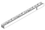 Propojovací lišta jazýčková 17,8 mm, 10mm² 4-pólová,54TE, 1m