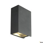 QUAD 2 XL LED nástěnné svítidlo, 2x3,2W, 3000K, antracit