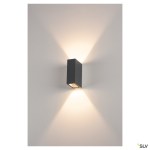 QUAD 2 XL LED nástěnné svítidlo, 2x3,2W, 3000K, antracit