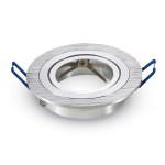 Recessed spot 1xGU10 round, brushed aluminium
