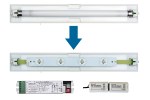 Retrofit 4x1W ERT-LED pásek +LPU 1-8h + bat. 9,6V/ 2,0Ah