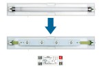 Retrofit 4x1W ERT LED pásek + NT24 + příchytky