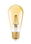 RL-E22 2.5W 824 220lm 230V E27 vláknová LED žárovka, zlatá