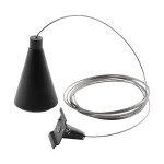 Rope suspension black Plastic, wire rope