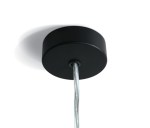 Round suspension base for profiles, black