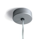 Round suspension base for profiles, grey