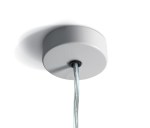 Round suspension base for profiles, white