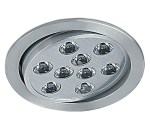 Siltu-R/A1 LED 9x1W 3000K 405lm,dimmbar,350mA,IP20,alu