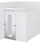 Sliding door 1-part Aisle width 12 H22 RAL7035 lightgrey