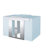 Sliding door 2-parts mechanical Aisle width 12 H22 RAL7035