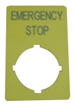 Štítek 33x50 mm, EMERGENCY STOP