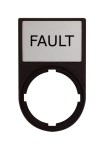 Štítek s nosičem 30x50, s popisem: FAULT