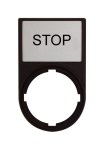 Štítek včetně nosiče 30x50 mm, STOP