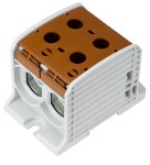 Svorka Al-Cu, 1-pólová ,dvojitá, 185mm² hnědá