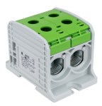 Svorka Al-Cu, 1-pólová, dvojitá, 185mm² zeleno/žlutá