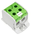 Svorka Al-Cu, 1-pólová, dvojitá, 185mm² zeleno/žlutá