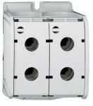 Svorka Al-Cu, 1-pólová, dvojitá, 300mm² šedá
