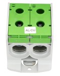 Svorka Al-Cu, 1-pólová, dvojitá, 300mm² zeleno/žlutá