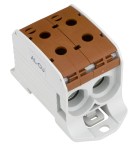 Svorka Al-Cu, 1pólová, dvojitá, 95mm² hnědá