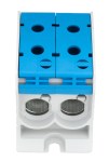 Svorka Al-Cu, 1pólová, dvojitá, 95mm² modrá