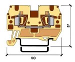 Svorka bezšroubová,2,5mm,modrá