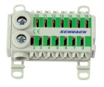 Svorkovnice EASY CONNECTION, 2 x 25 mm², 14 x 6 mm², zelená