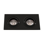 Terni Pro square / 2-fach / swivelling 50W black IP20