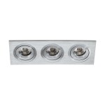 Terni Pro square / 3-fach 50W aluminium brushed IP20