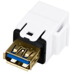 TOOLLESS LINE USB 3.0 A-A modul (spojka), bílá