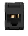 Toolless modul RJ45 nestíněný, Cat.6, černý (SFA)