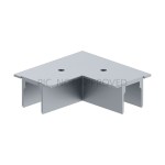 TRACK ON RECESSED COVER 3-PHASE CONNECTOR 90° DALI SILVER
