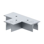 TRACK ON RECESSED COVER 3 PHASE T-CONNECTOR DALI SILVER