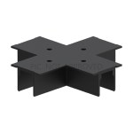 TRACK ON RECESSED COVER 3-PHASES X-CONNECTOR DALI BLACK
