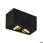 TRILEDO Double,LED vnitřní stropní svítidlo,černá,3000K, 16W