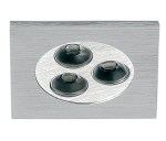 Tris-I-Q LED 3x1W 3000K 135lm,dimmbar,350mA,IP20,aluminium