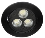 Tris-I-R/A1 LED 3x1W 3000K 135lm,dimmbar,350mA,IP20,schwarz