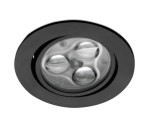 Tris-II-R/A1 LED 3x1W 3000K 135lm,dimmbar,350mA,IP20,schwarz