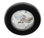 Tris-II-R LED 3x1W 6000K 180lm,dimmbar,350mA,IP20,schwarz