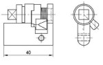 Vložka čtyřhran 6mm do výklopné kliky IU001903