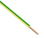 Vodič-drát H07V-U 10 mm² (CY), zelenožlutý plášť