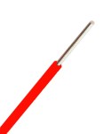 Vodič H07V-U PVC, stíněný fólií (Ye) 1,5mm², červená