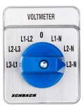 Voltmetrový přepínač, 3x L-L, 3x L-N, centrální uchycení